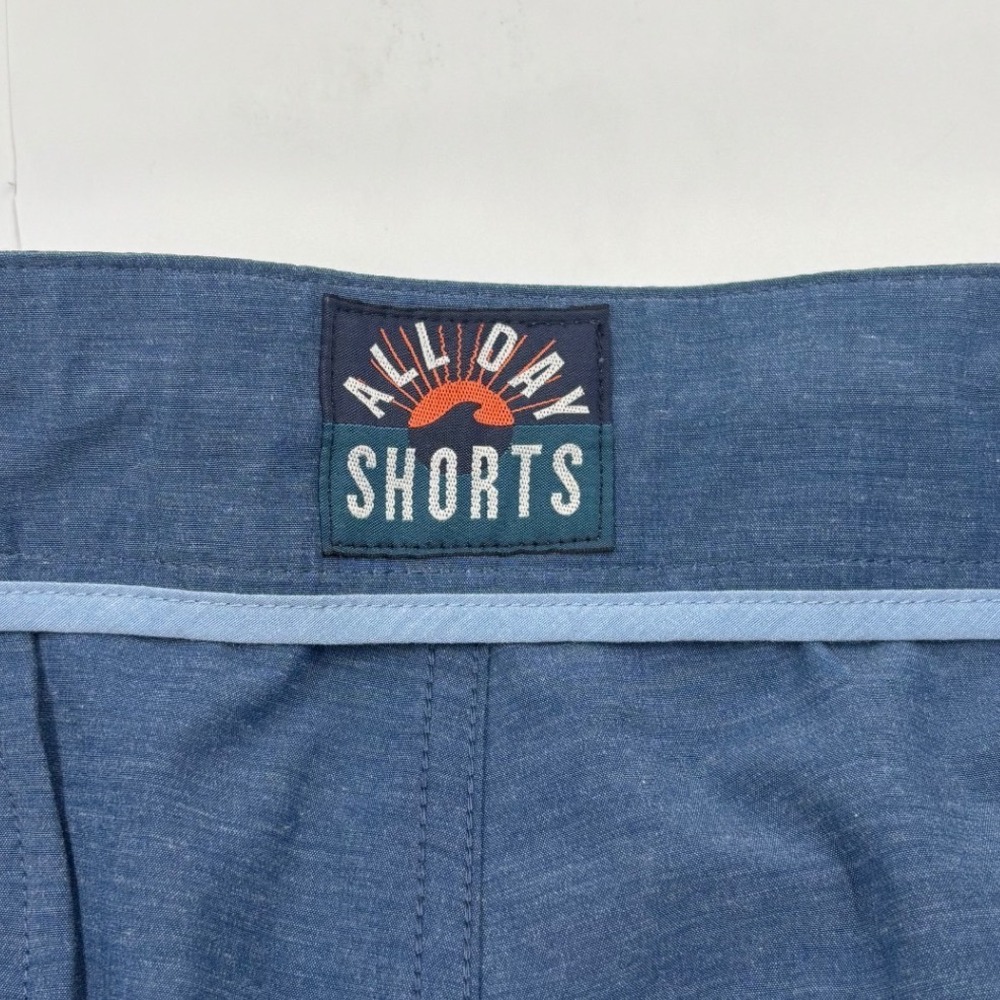 Faherty All Day Shorts Men's 38 Blue Stretch 9" Polyester - Picture 2 of 7